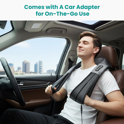 Nekteck Shiatsu Back Neck Massager,2026 Upgraded 3D Back Shoulder Kneading Massage Pillow, Deep Kneading Shoulder Massager with Heat, Waist Massage Pillow for Home Car and Office Use (NOT Cordless) - Available at All In One Marketplace Canada