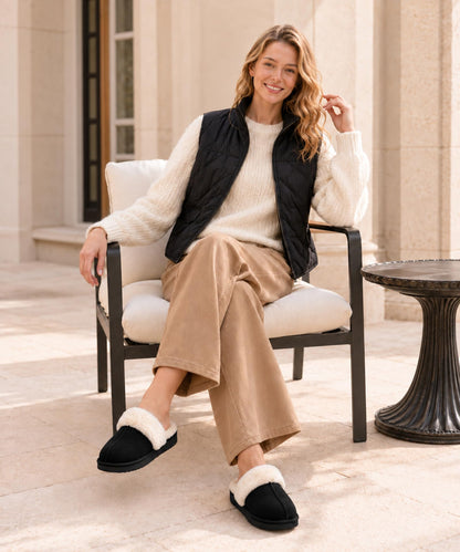 Litfun Fuzzy Memory Foam Slippers for Women Indoor Outdoor House Shoes 🍁 All In One Marketplace Canada
