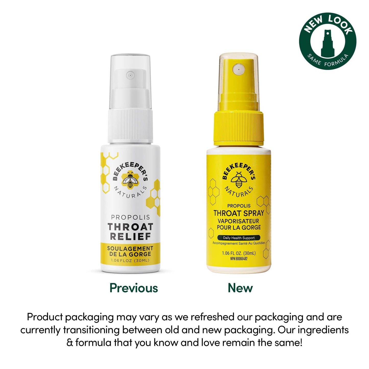 BEEKEEPER'S NATURALS Propolis Throat Spray - 85mg Bee Propolis Extract - Natural Immune Support, Sore Throat Relief & Antioxodant Support - Antioxidants, Keto, Paleo, Gluten-Free 1.06 oz (Pack of 2)