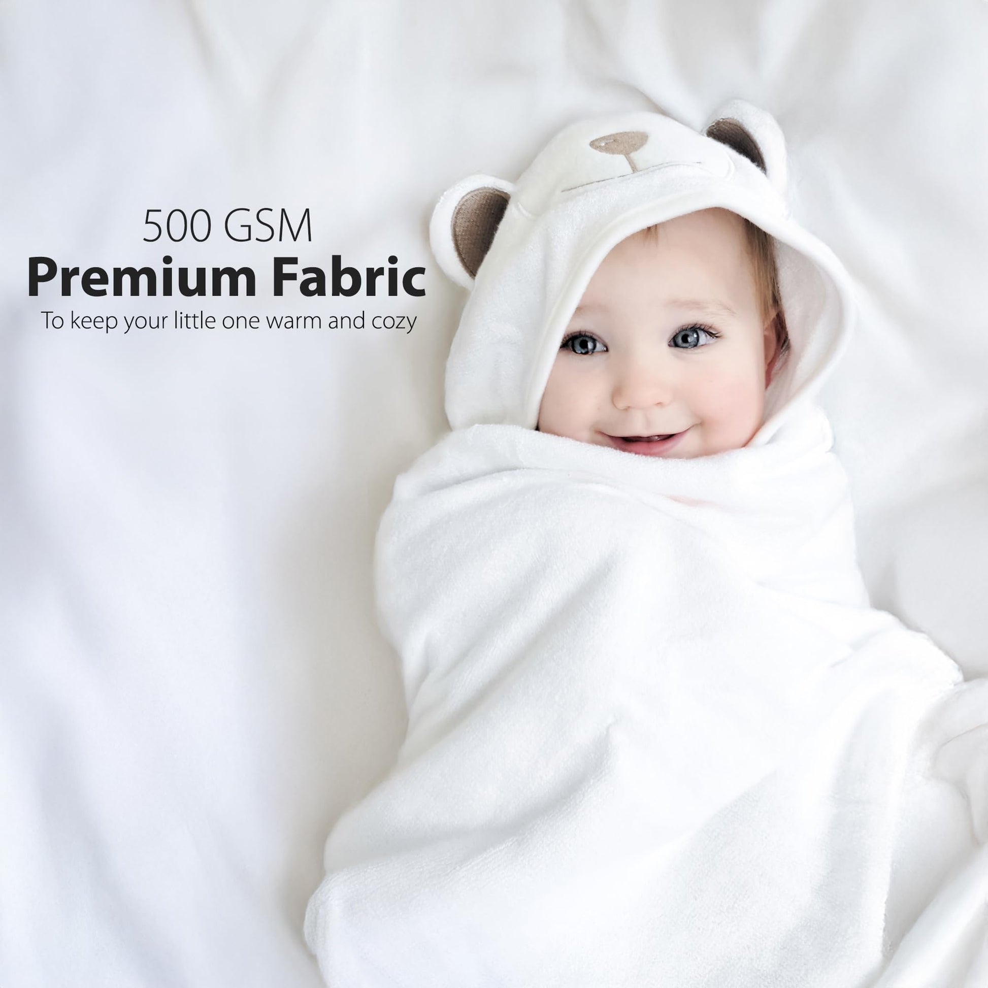 Premium Ultra Soft Organic Bamboo Baby Hooded Towel with Unique Design – Hypoallergenic Baby Towels for Infant and Toddler – Suitable as Baby Gifts