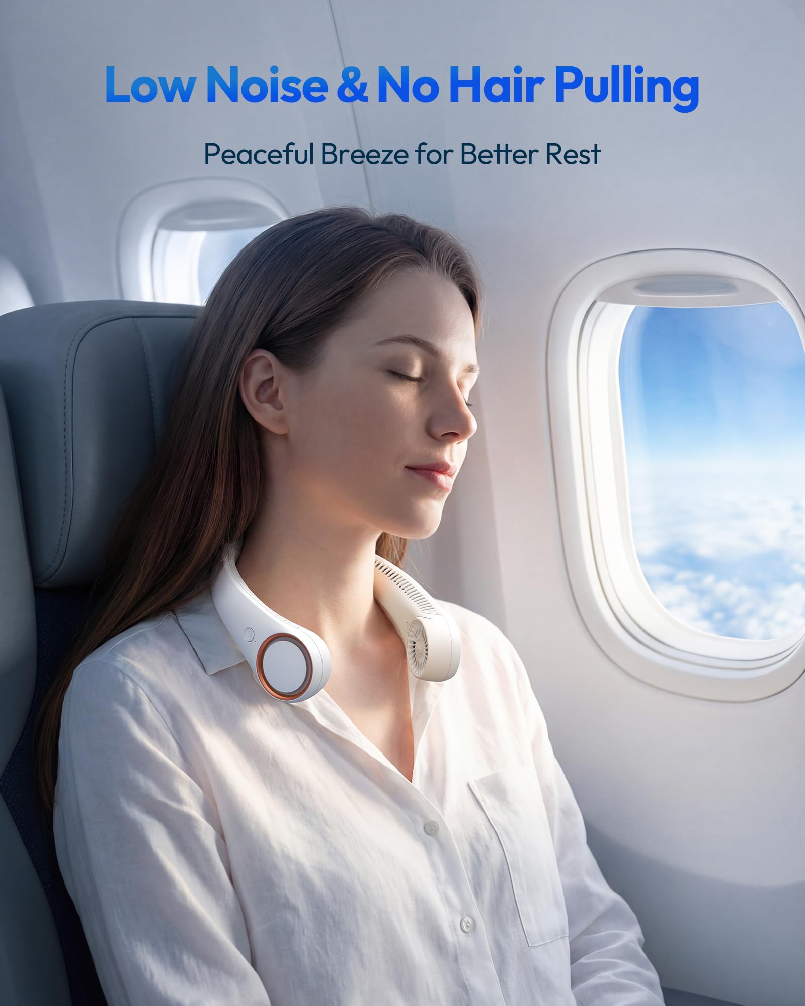 Gaiatop Portable Neck Fan Rechargeable, Hands-Free Cooling, 23.5hrs Runtime, Battery Powered Personal Fan Ventilateur de Cou, Summer Outdoor Travel Essentials, Birthday Gifts for Women Men Dad - Available at All In One Marketplace Canada