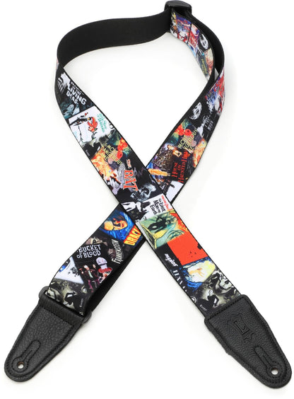 Levy's Leathers 2" Halloween Series Polyester Guitar Strap with Tri-Glide Adjustment; Horror Classics (MP2H-001)