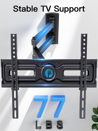 Pipishell Full Motion TV Wall Mount for 26-65 Inch TVs up to 77 lbs, Height Adjustable Corner Wall Mount Bracket with Articulating Arm, Swivel Extension Tilt, Max VESA 400x400mm, PIMF9