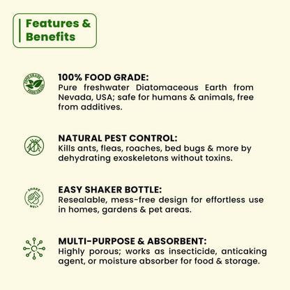 Environmental Factor 4006003 EFI 100-Percent Fresh Water Diatomaceous Earth Shaker Jug White