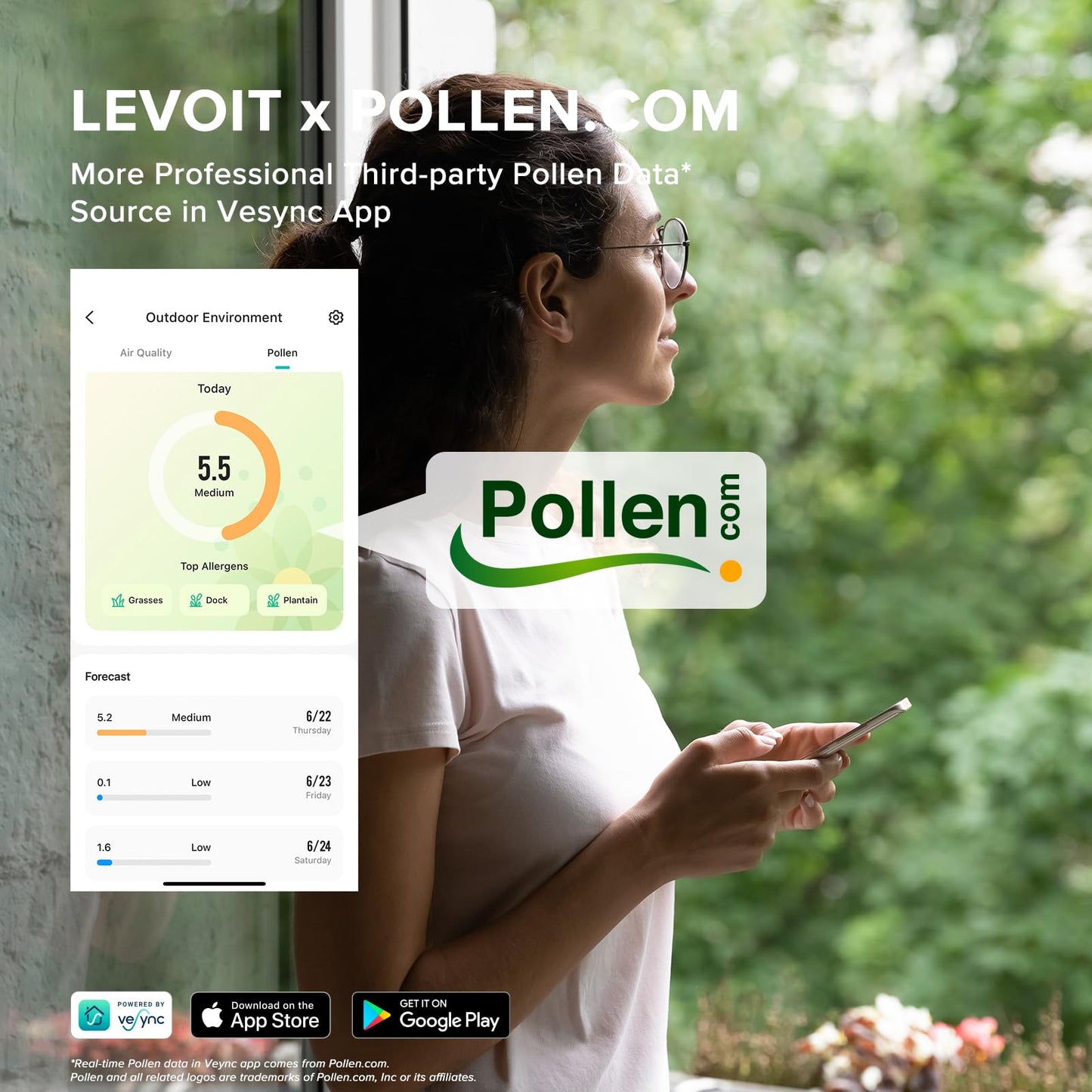 Levoit Smart Air Purifiers for Large Room Home Up to 2933 Ft², Core 600S-P