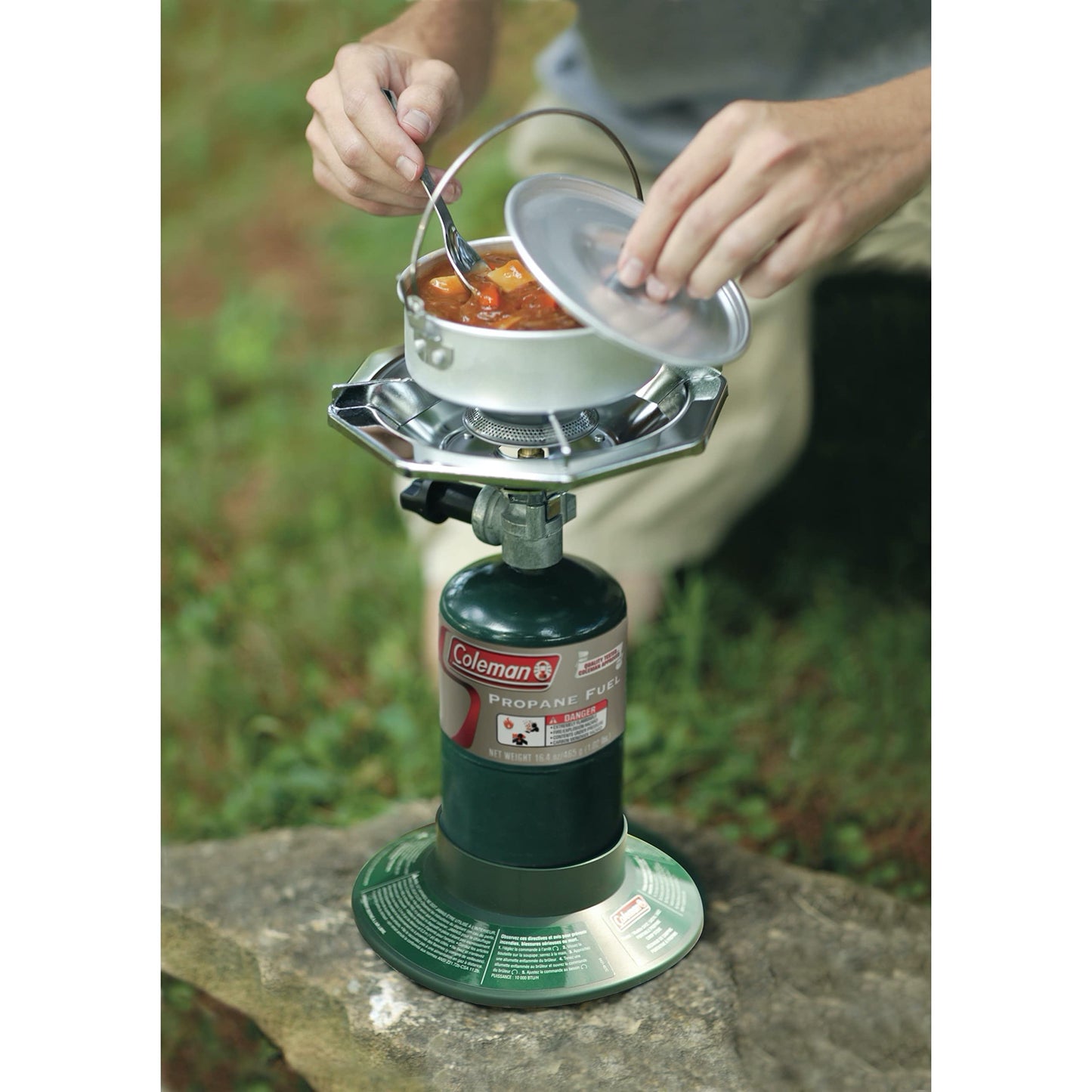 Coleman Bottletop Propane Camping Stove, Portable 1-Burner Adjustable Stove with Wind Baffles, Pressure Regulator, and 10,000 BTUs of Power; Ideal for Camping, Hiking, Backpacking, & More Coleman