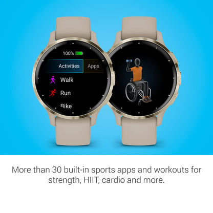 Garmin Venu 3S, GPS Smartwatch, AMOLED Display, Advanced Health and Fitness Features, Up to 10 Days of Battery, French Gray
