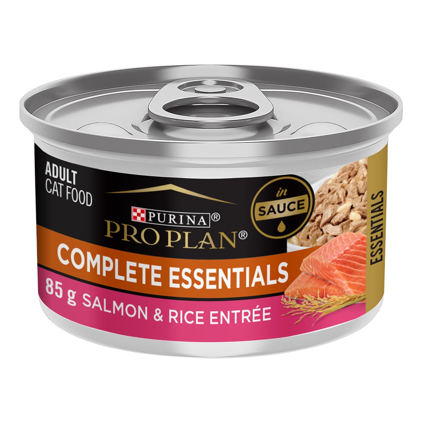 Purina Pro Plan Complete Essentials Wet Cat Food, Salmon & Rice Entree in Sauce - 85 g Can (24 Pack) 🍁 All In One Marketplace Canada
