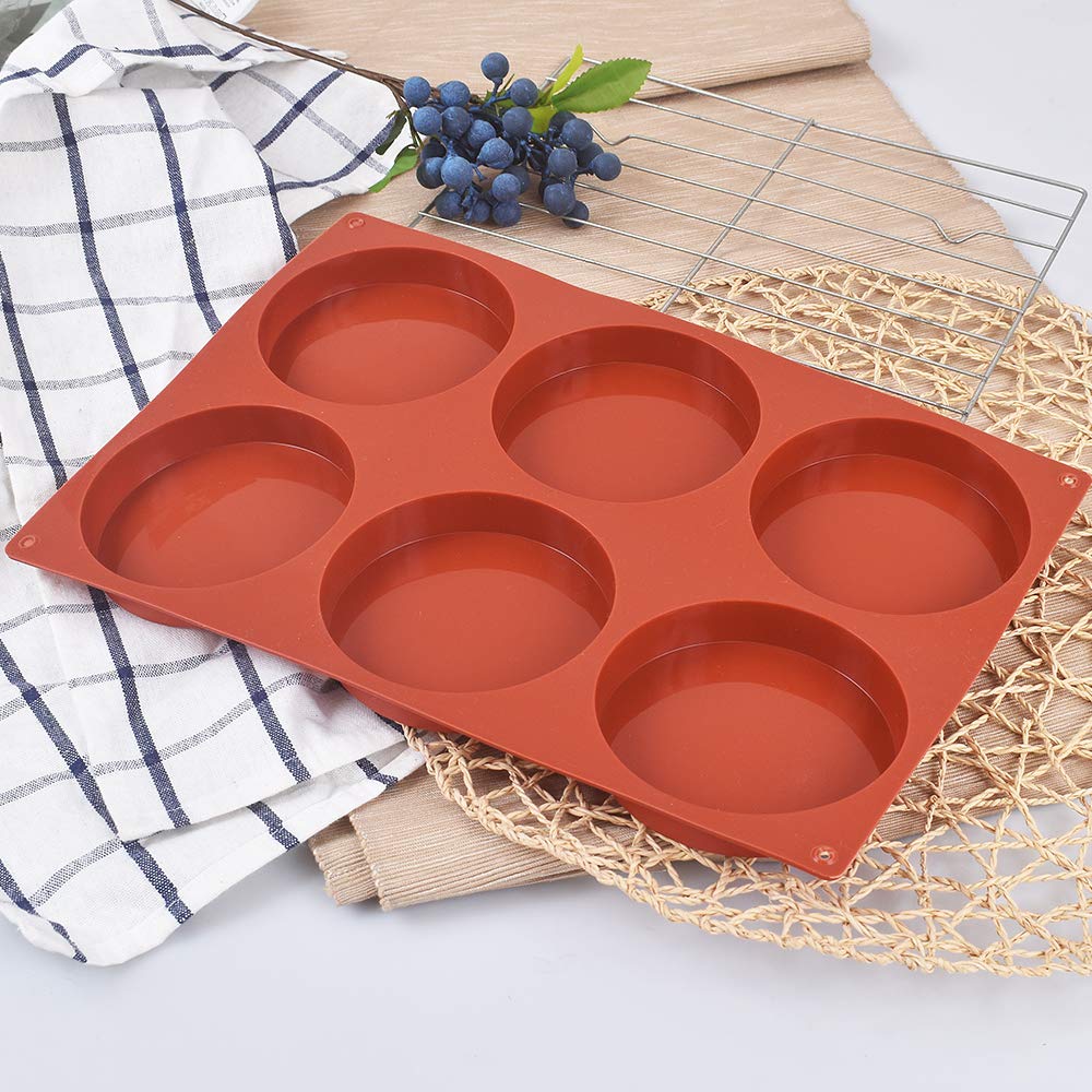 Newk Silicone Round Cake Mold, 2 Packs 6 Cavity Silicone Disc Like Mold for Cake, Resin Coasters, Handmade Soap 🍁 All In One Marketplace Canada