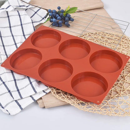 Newk Silicone Round Cake Mold, 2 Packs 6 Cavity Silicone Disc Like Mold for Cake, Resin Coasters, Handmade Soap 🍁 All In One Marketplace Canada