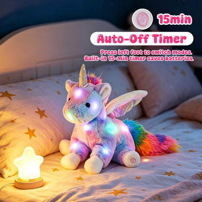 CozyWorld 42CM Light up Rainbow Unicorn Stuffed Animal Glowing Soft Plush 🍁 All In One Marketplace Canada