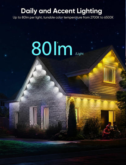 APPECK Permanent Outdoor Lights Pro, 200ft with 144 RGBCW Eaves Lights 🍁 All In One Marketplace Canada