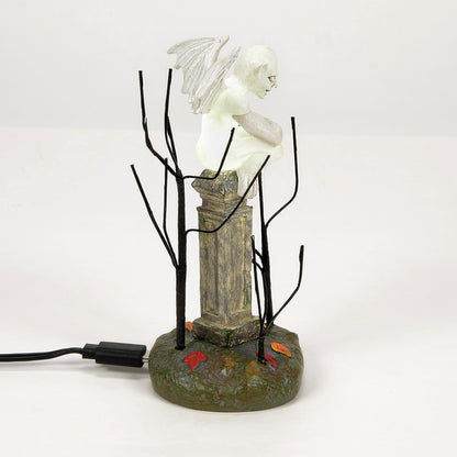 Department 56 Village Collection Accessories Halloween Gargoyle Watching Over The Graveyard Lit Figurine, 4 Inch, Multicolor
