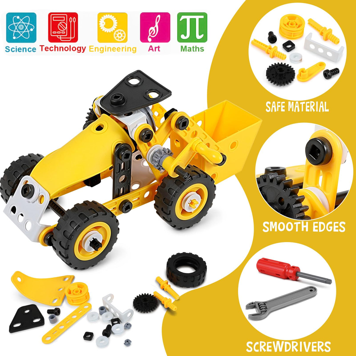 10 in 1 Stem Toys for 5 6 7 8 9+ Year Old Building Block Kit Stem Activities Projects Boy Toys Age 4-8 5-7 6-8 8-10 Creative Set Educational Engineering Excavator Construction Christmas Birthday Gift 🍁 All In One Marketplace Canada