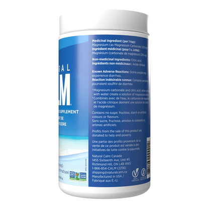 Natural Calm Magnesium Citrate Powder (Unflavoured) 452g - Quick Absorbing - Loved Magnesium Drink - Available at All In One Marketplace Canada