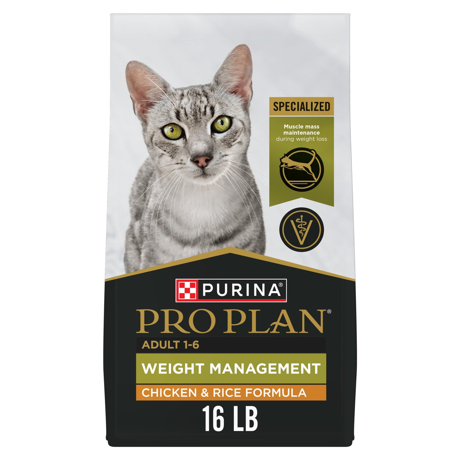 Pro Plan Dry Cat Food, Weight Management, Chicken & Rice 7.26KG - Available at All In One Marketplace Canada