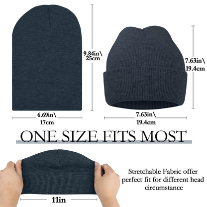 MENOLY Kids Winter hat, 4 Pack Kids Winter Beanies Hat Skull Cap Stretch Knit Beanie Hat Cap for Girls Boys Toddler Toque- Ginger Yellow, Light Gray, Military Green, Burgundy 🍁 All In One Marketplace Canada