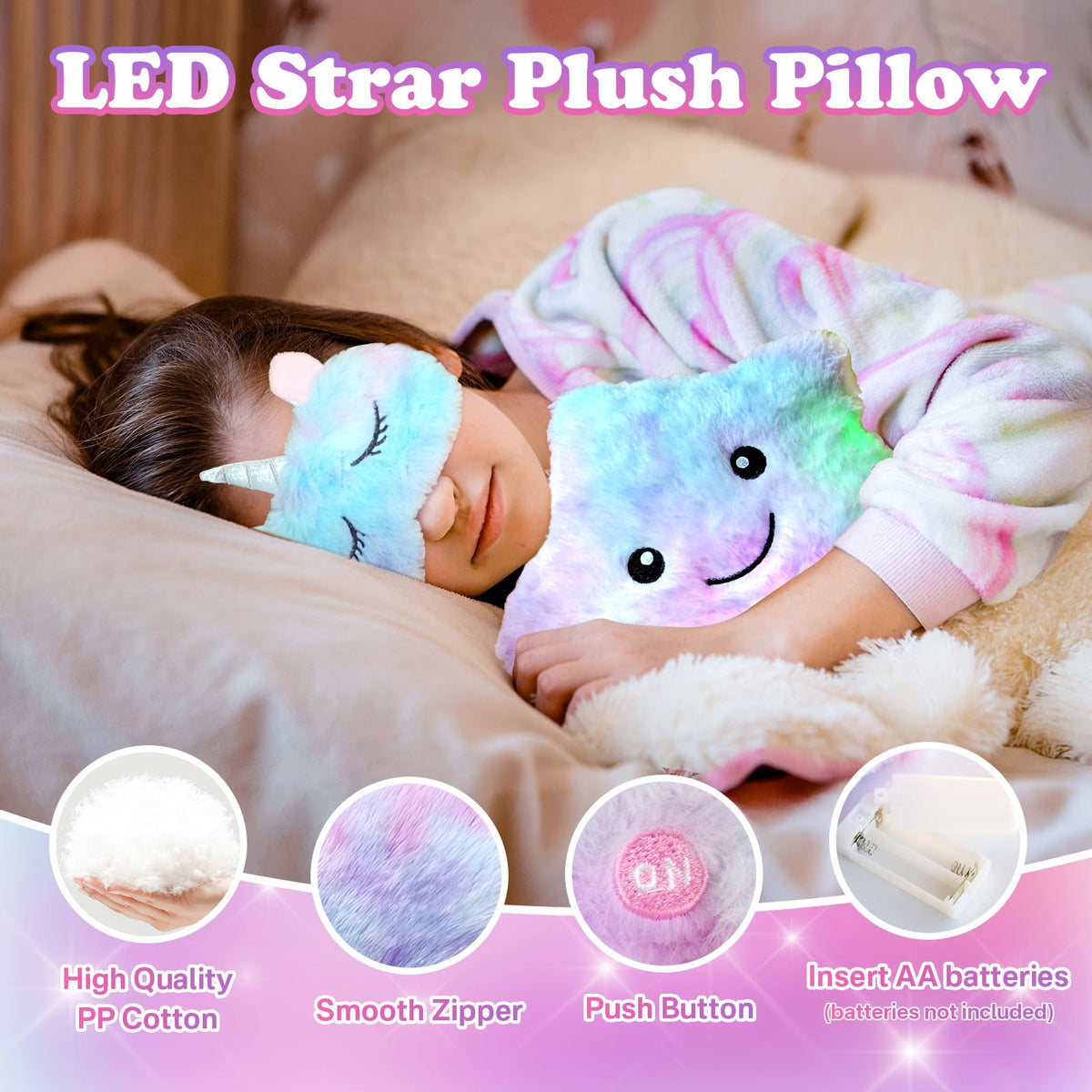 64pcs Unicorn Gifts Toys for Girls Kids Toys Party Favors 5 6 7 8 9 10+ Years Old Halloween Thanksgiving Christmas Birthday Gifts Box Star Pillow Stuffed Diary with Lock Headband Water Bottle Sticker 🍁 All In One Marketplace Canada