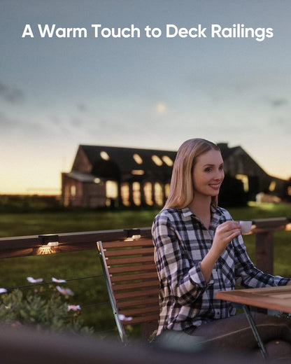 CANASUN Solar Deck Lights 16 Pack Solar Fence Light Solar Powered Outdoor Step Light IP65 Waterproof LED Pathway Light for Deck Fence Railing Garden Patio StairYard (Warm Light) - Available at All In One Marketplace Canada