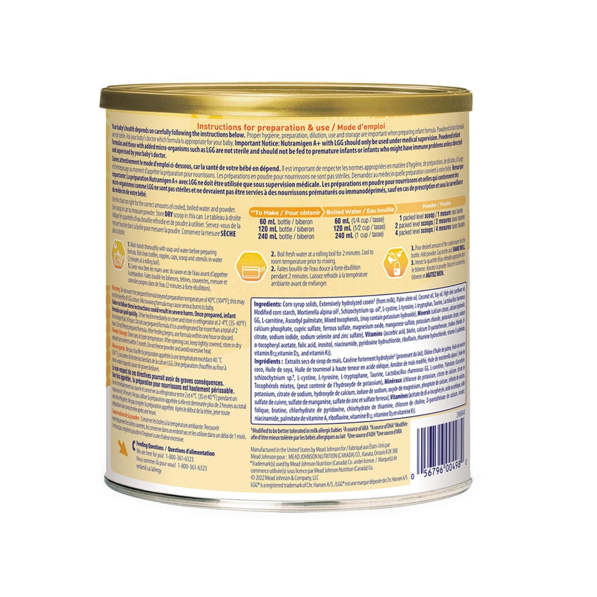 Nutramigen A+ with LGG, Hypoallergenic Baby Formula, Powder, 561g