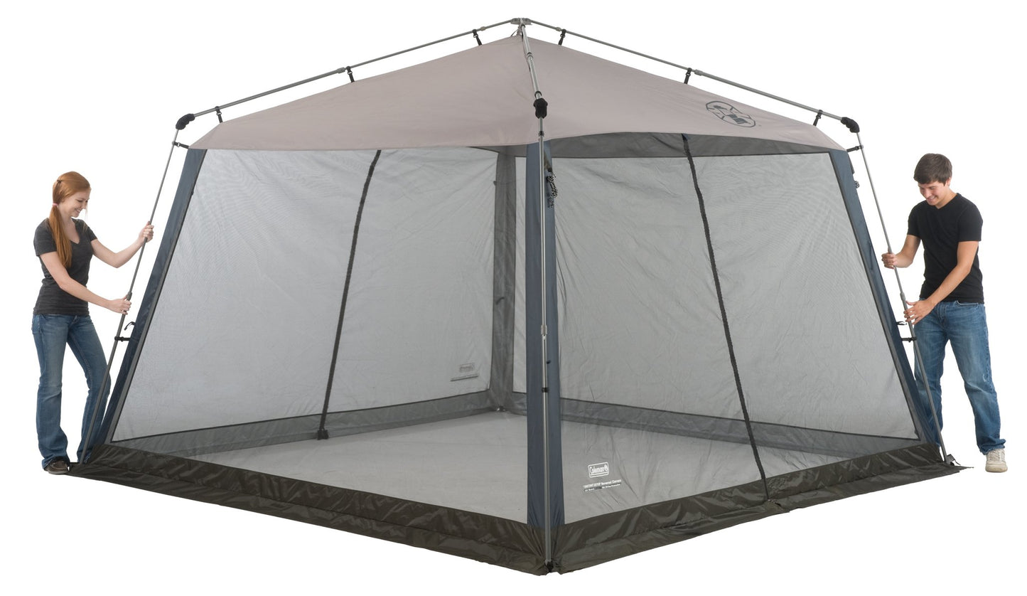 Coleman Screened Canopy Tent with Instant Setup, 11x11ft Portable Screen Shelter with 1-Minute Setup for Bug-Free Lounging, Great for Beach, Yard, Picnic, Park, Camping, & More