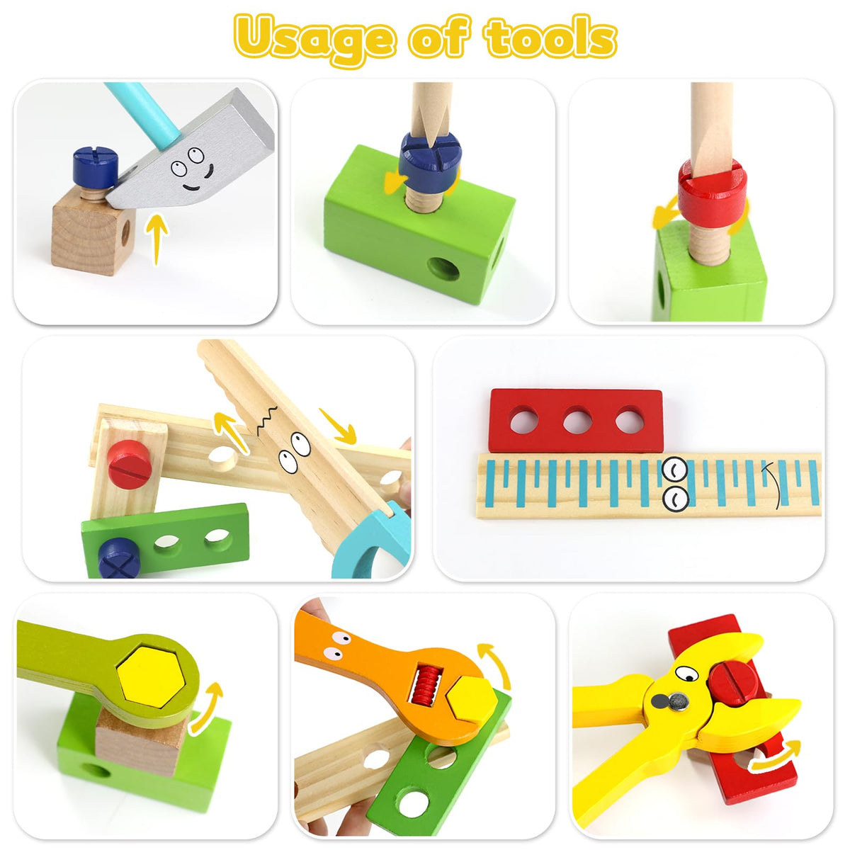 TONZE Kids Tool Set for Boys 3-5, Wooden Building Toy Gift Set 🍁 All In One Marketplace Canada