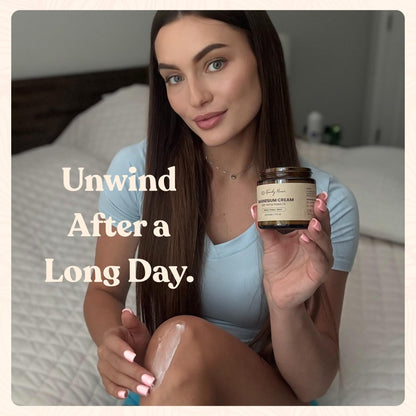 Remedy Mama Magnesium Cream for Daily Comfort – with Hemp Seed Oil, Jojoba Oil, Mango & Shea Butter – Magnesium Oil Spray Alternative – Natural, Gentle & Skin-Friendly – Lavender – 4oz Glass Jar – Made in Canada - Available at All In One Marketplace Canada