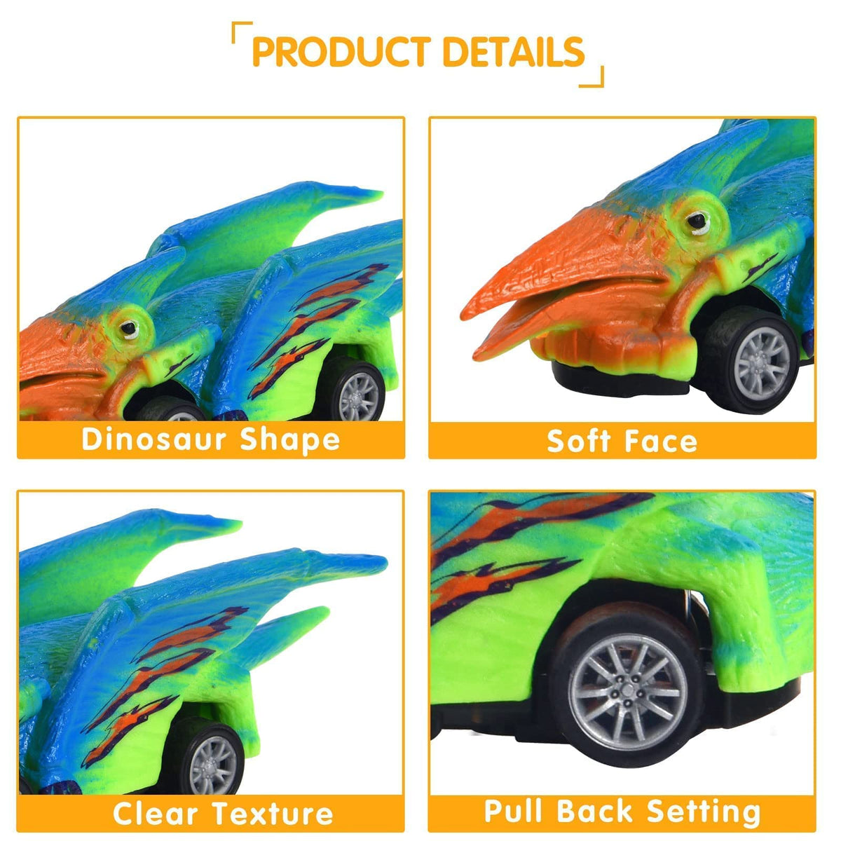 PIIOSER Dinosaur Toys for 3 Year Old Boys - 6 Pack Mini Dino Pull Back Cars with T-Rex, Ideal Gifts for Toddlers 3-8 Year Old Boy Girls, Kids Birthday Christmas Party Favors 🍁 All In One Marketplace Canada