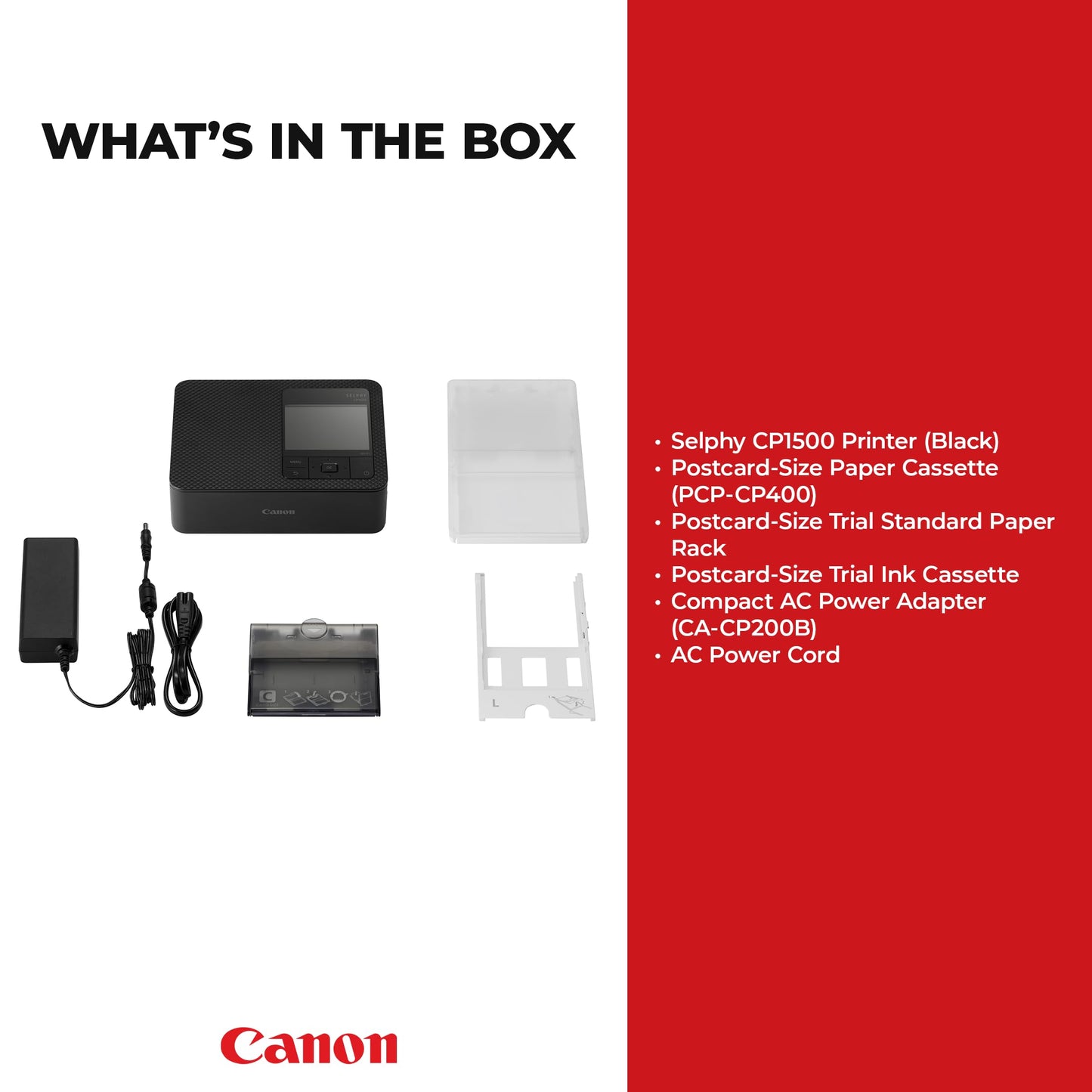 Canon SELPHY CP1500 Compact Photo Printer, Wireless Portable Photo Printer with Wi-Fi, AirPrint & Memory Card Printing, 3.5-Inch LCD Display, Black 🍁 All In One Marketplace Canada
