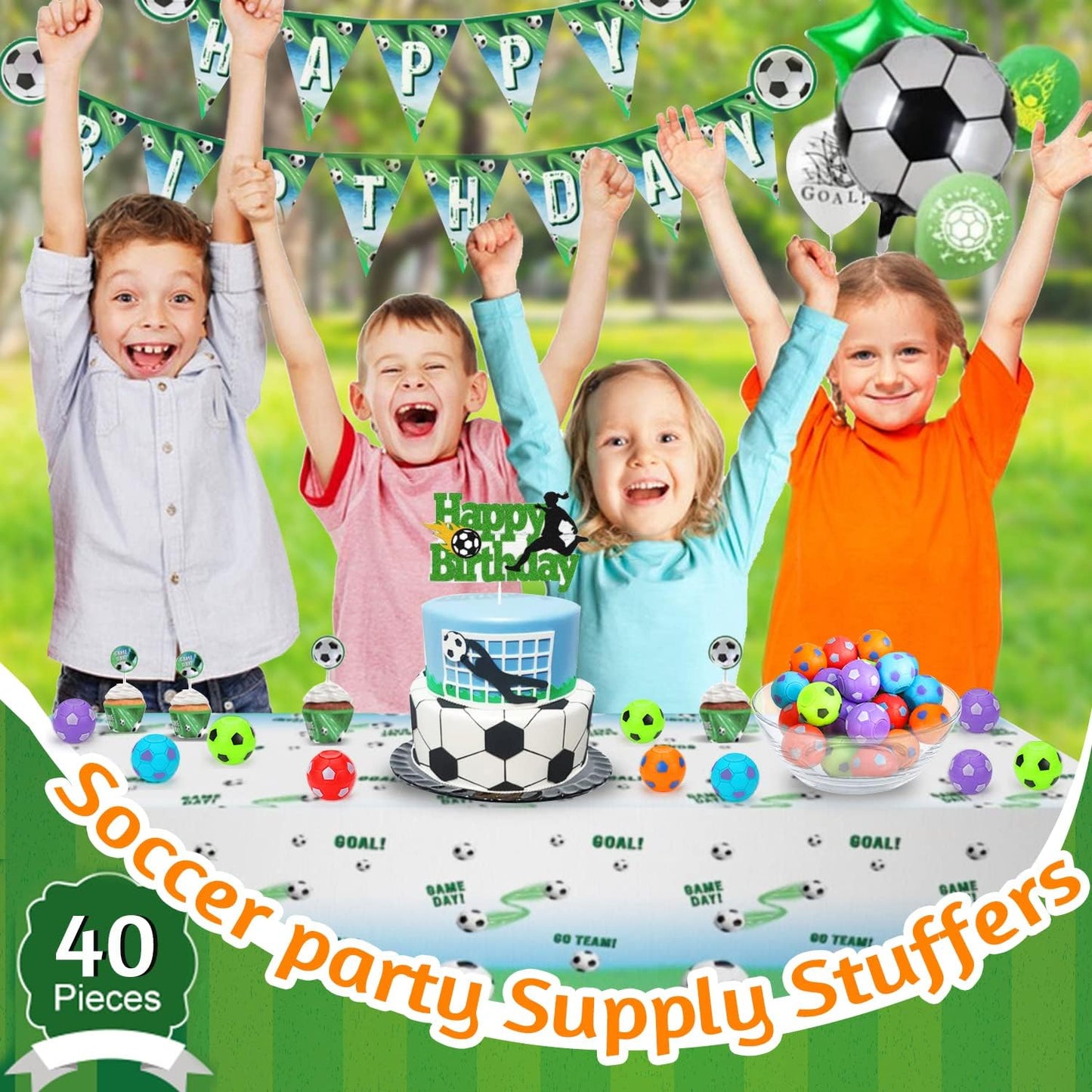 40 Pcs Mini Soccer Fidget Toy, Mini Spinner Balls Bulk Party Favor Toys for Kids 4-8, Goodie Bag Stuffers Sensory Classroom Class Treasure Carnival Bulk for Boys Girls Toddler 3 4 5 6 7 8 Years Old - Available at All In One Marketplace Canada