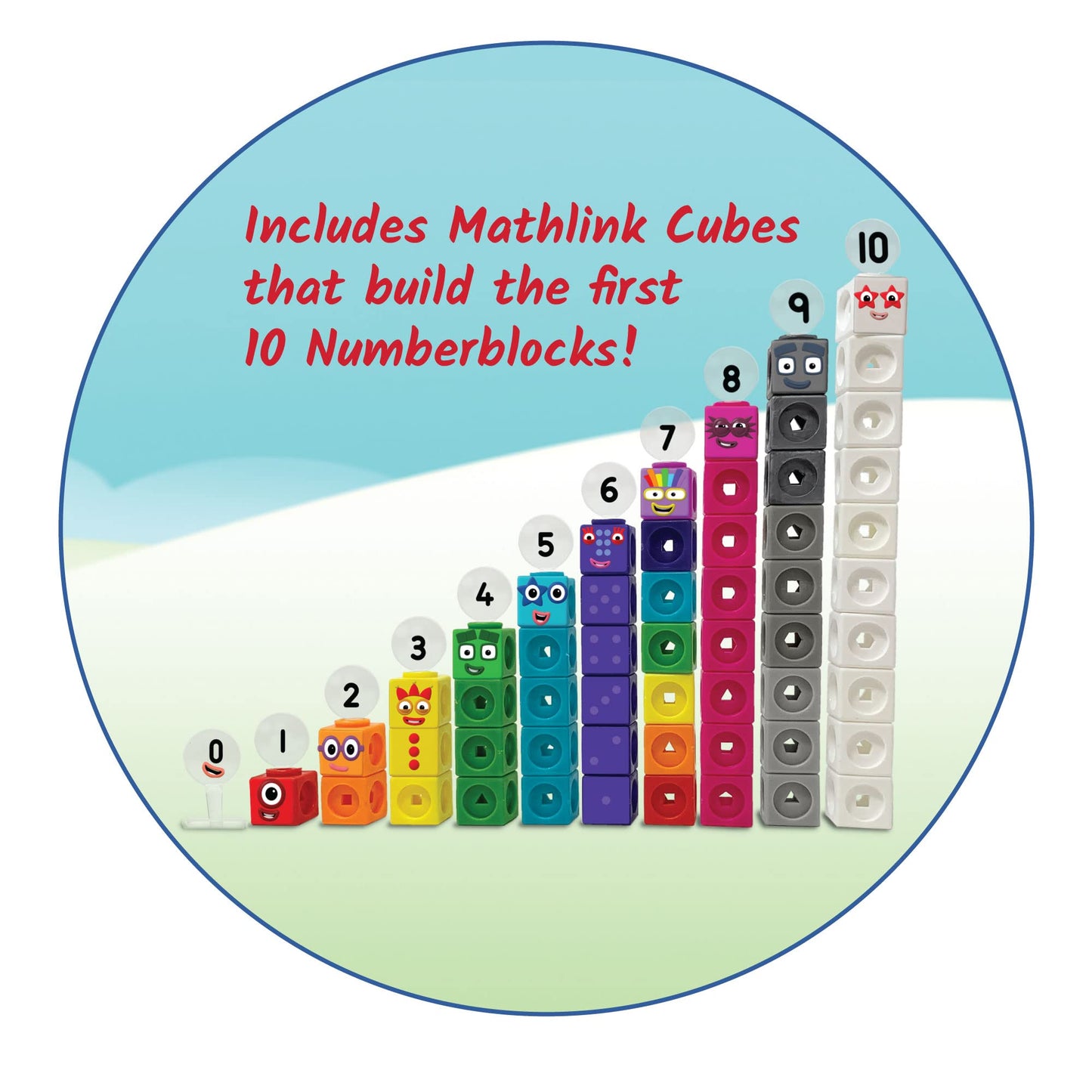 Numberblocks MathLink Cubes 1-10 hand2mind