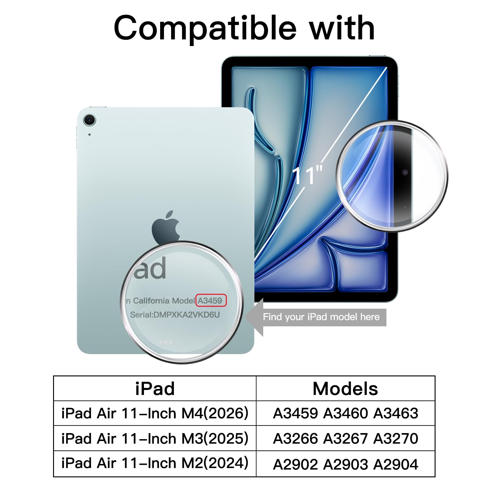 JETech Screen Protector for iPad Air 11-Inch M4/M3/M2 (2026/2025/2024), 9H Tempered Glass Film, HD Clear, 2-Pack - Available at All In One Marketplace Canada