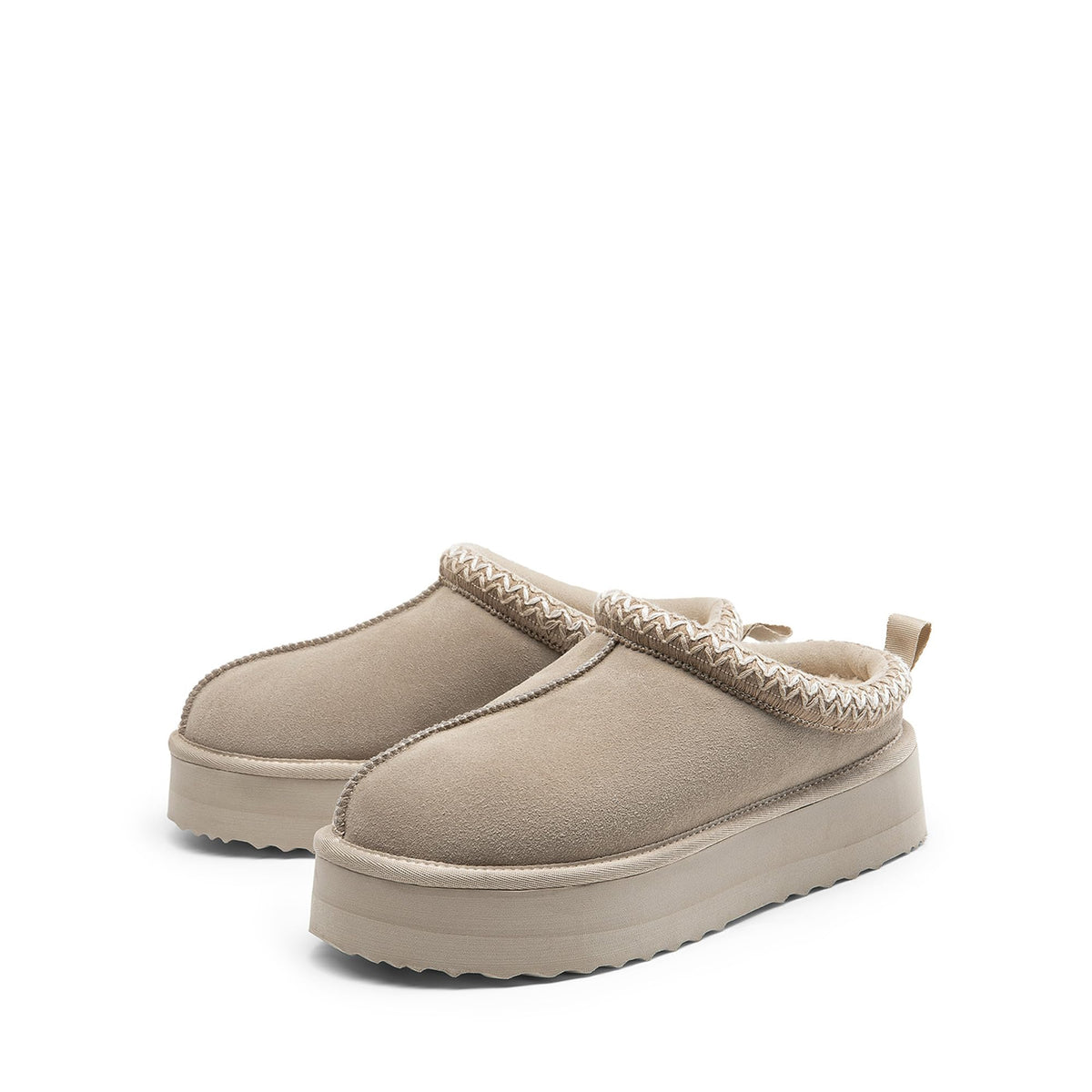 DREAM PAIRS Women's Platform Slippers Genuine Suede,Sand,8 🍁 All In One Marketplace Canada