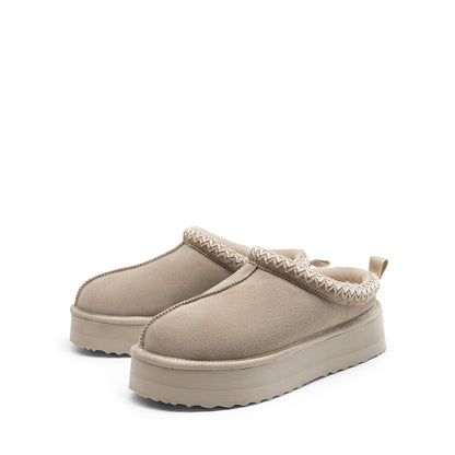 DREAM PAIRS Women's Platform Slippers Genuine Suede,Sand,9 🍁 All In One Marketplace Canada
