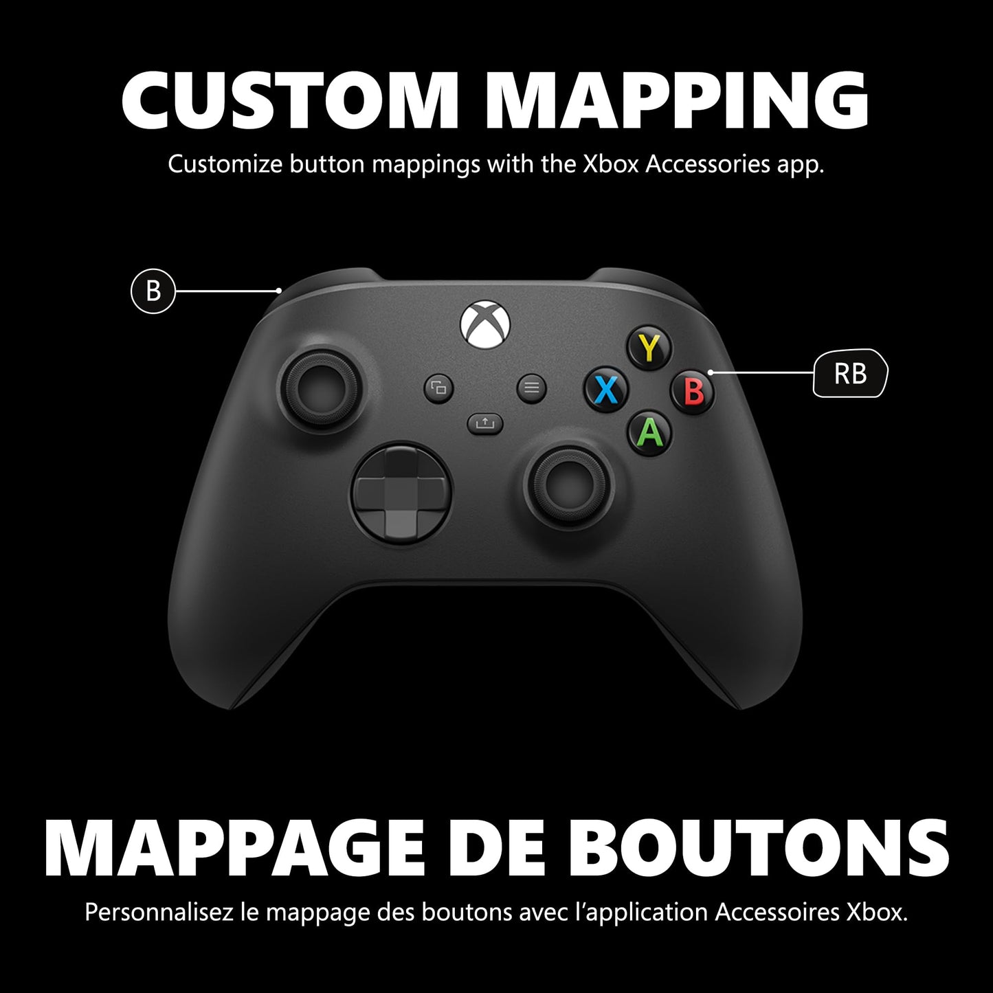 XBOX Core Wireless Gaming Controller – Carbon Black for Series X|S, One, Windows PC, Android, and iOS