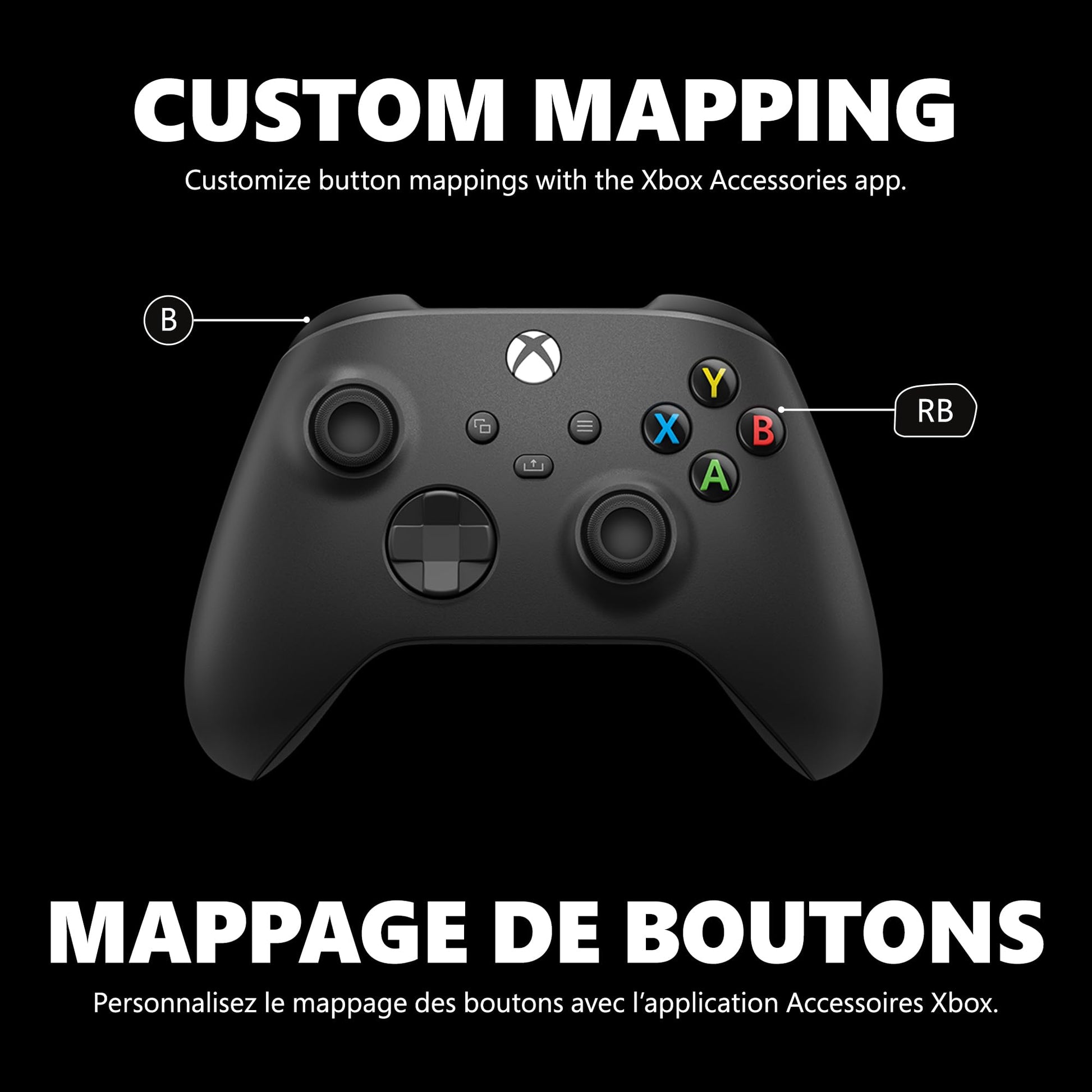 XBOX Core Wireless Gaming Controller – Carbon Black for Series X|S, One, Windows PC, Android, and iOS