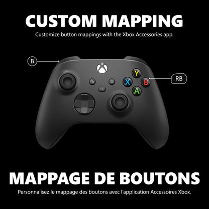 XBOX Core Wireless Gaming Controller – Carbon Black for Series X|S, One, Windows PC, Android, and iOS
