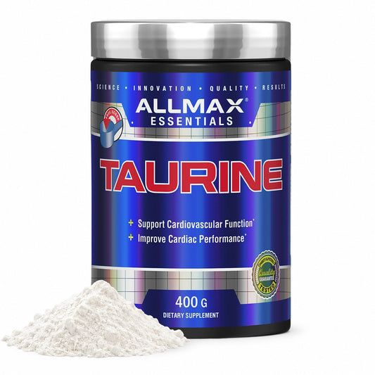 ALLMAX Nutrition 100% pharmaceutical grade maximum strength + absorption Taurine, 400g - Available at All In One Marketplace Canada