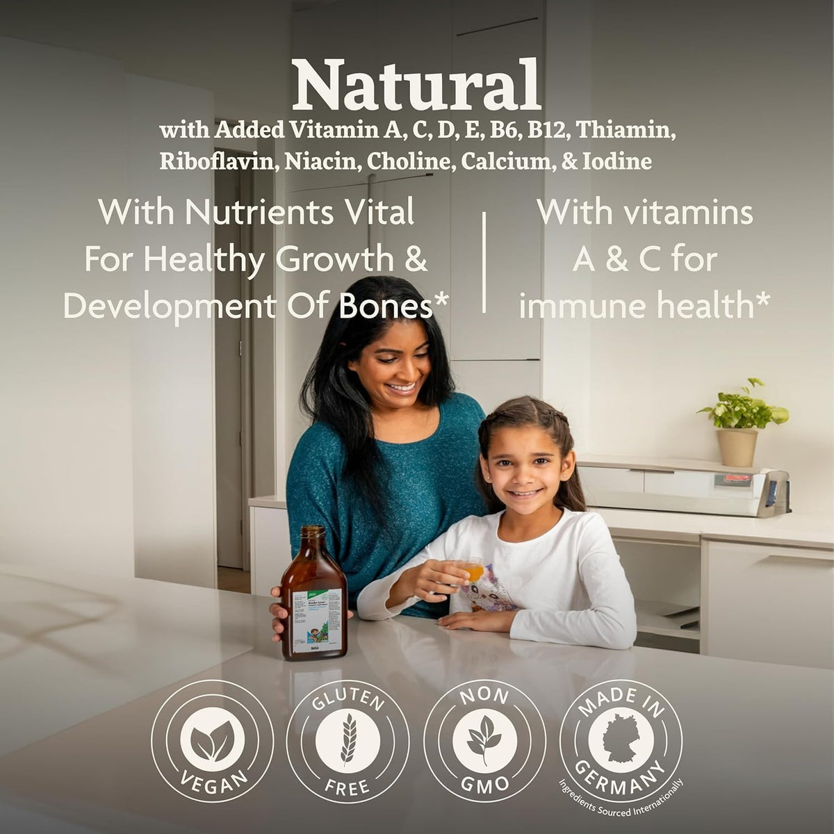 SALUS Kindervital Liquid Multivitamin for Kids (250ml) - Children’’s Liquid Multivitamin Promotes Health and Well-Being - Multivitamin for Kids Liquid Formula for Easy Administration - Kids Multivitamins Liquid.