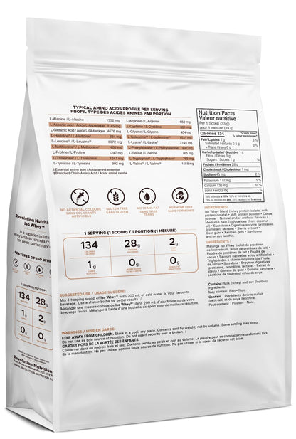 Revolution Nutrition, Iso Whey, Protein Powder 6LB Bag, 28g Of Protein Per Scoop, Gluten Free, Low Carb, 2.27 Kg, 82 Servings (Chocolate Cake, 6 Pound Bag) 🍁 All In One Marketplace Canada
