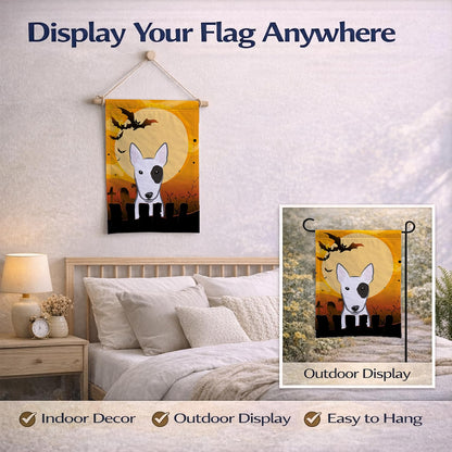 Drapeau de jardin Caroline's Treasures BB1767GF Halloween Bull Terrier, petit, multicolore