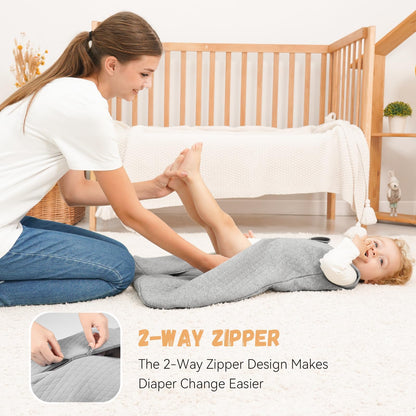 Yoofoss Baby Sleep Sack 6-12 Months, 2.5 TOG Quilted Winter Wearable Blanket Thickened Baby Sleeping Bag 2-Way Zipper Toddler Sleeping Sack Warm Comfy (Medium) 🍁 All In One Marketplace Canada