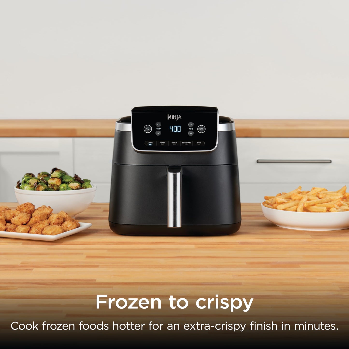 Ninja Air Fryer Pro 5-in-1, 5 QT Capacity, Air Fry, Bake, Roast, Reheat, and Dehydrate, Air Crisp Technology, Nonstick Basket & Crisper Plate, Grey, AF142C - Available at All In One Marketplace Canada