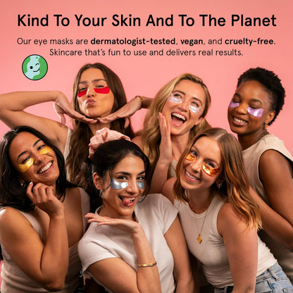grace & stella Under Eye Mask Variety Pack - 18 Pairs of Under Eye Patches for Puffy Eyes - With 6 Colors (3 Pairs/Color) - Vegan Cruelty Free Bridesmaid Gifts, Birthday Gifts for Women