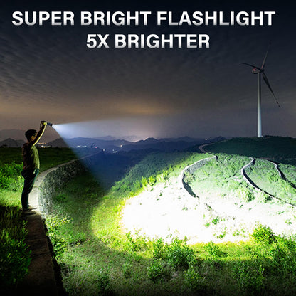 AKNEAR Rechargeable LED Flashlight High Lumens, Super Bright Flashlights with Zoomable & USB C Rechargeable & 5 Light Mode & IPX-7 Waterproof, Powerful Flash Light (2, Standard Display) - Available at All In One Marketplace Canada