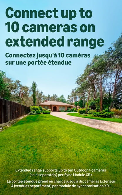 Blink Outdoor XR+ — Extended Range Wireless Outdoor 4 Camera with 10x security coverage powered by Blink's proprietary XR technology — 1 camera system