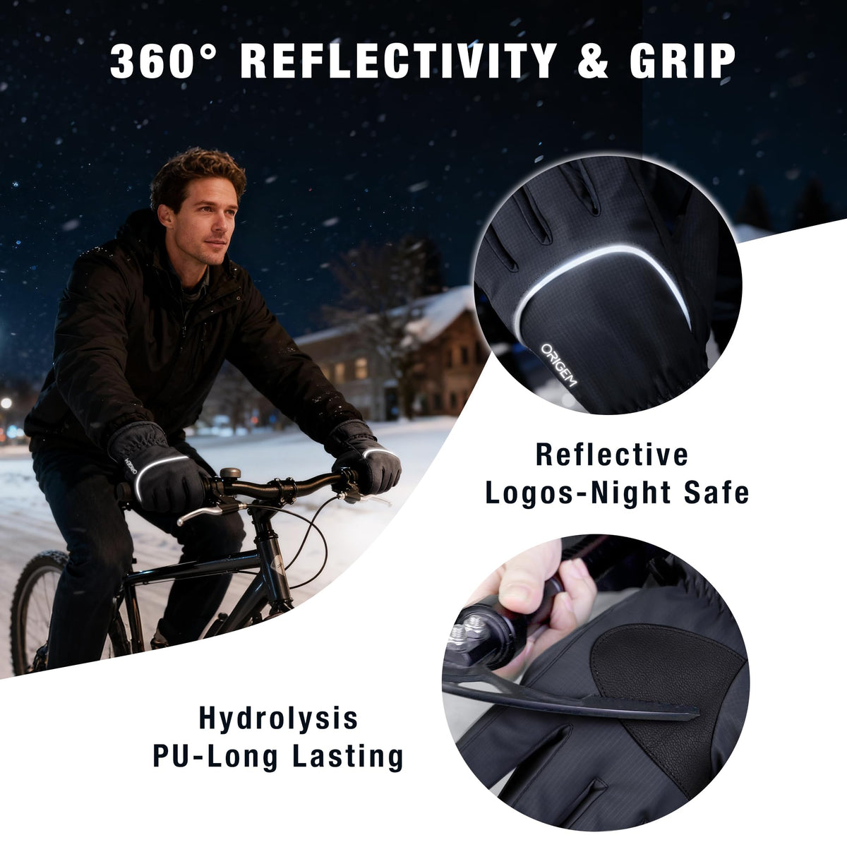 Origem Warm Waterproof Winter Gloves for Men Women, 3M Thinsulate Fleece 🍁 All In One Marketplace Canada