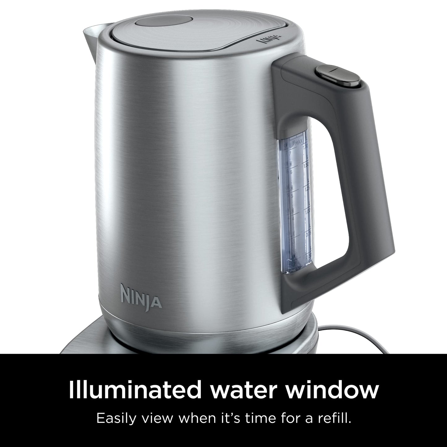 Ninja KT200C Precision Temperature Electric Kettle, 1500 watts, BPA Free, Stainless, 7-Cup Capacity, Hold Temp Setting - Available at All In One Marketplace Canada