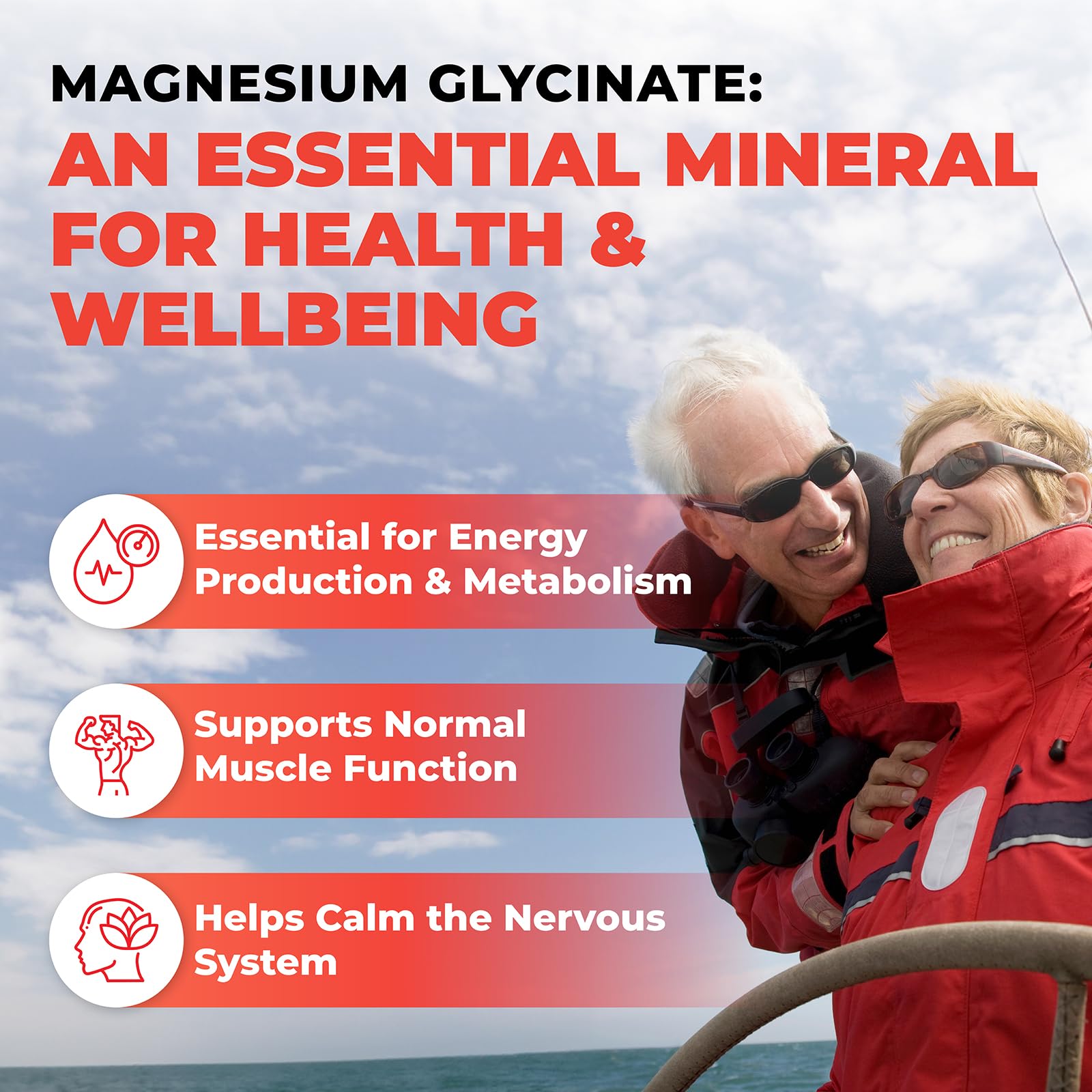 Magnesium Glycinate/Bisglycinate | Supports Sleep, Relaxation, Energy Metabolism & Muscle Function | Chelated | 200mg Elemental Magnesium | Stomach Friendly | Canadian Made, Quality Assured - Available at All In One Marketplace Canada