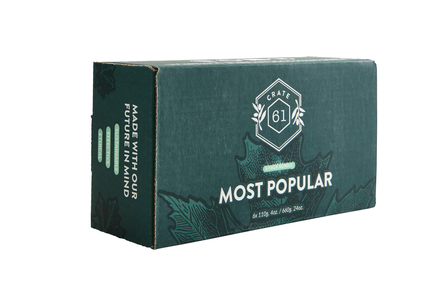 Crate 61, Vegan Natural Bar Soap, Handmade Soap With Premium Essential Oils, Cold Pressed Face And Body Bar Soap For Men And Women 6 Pack (Most Popular) - Available at All In One Marketplace Canada